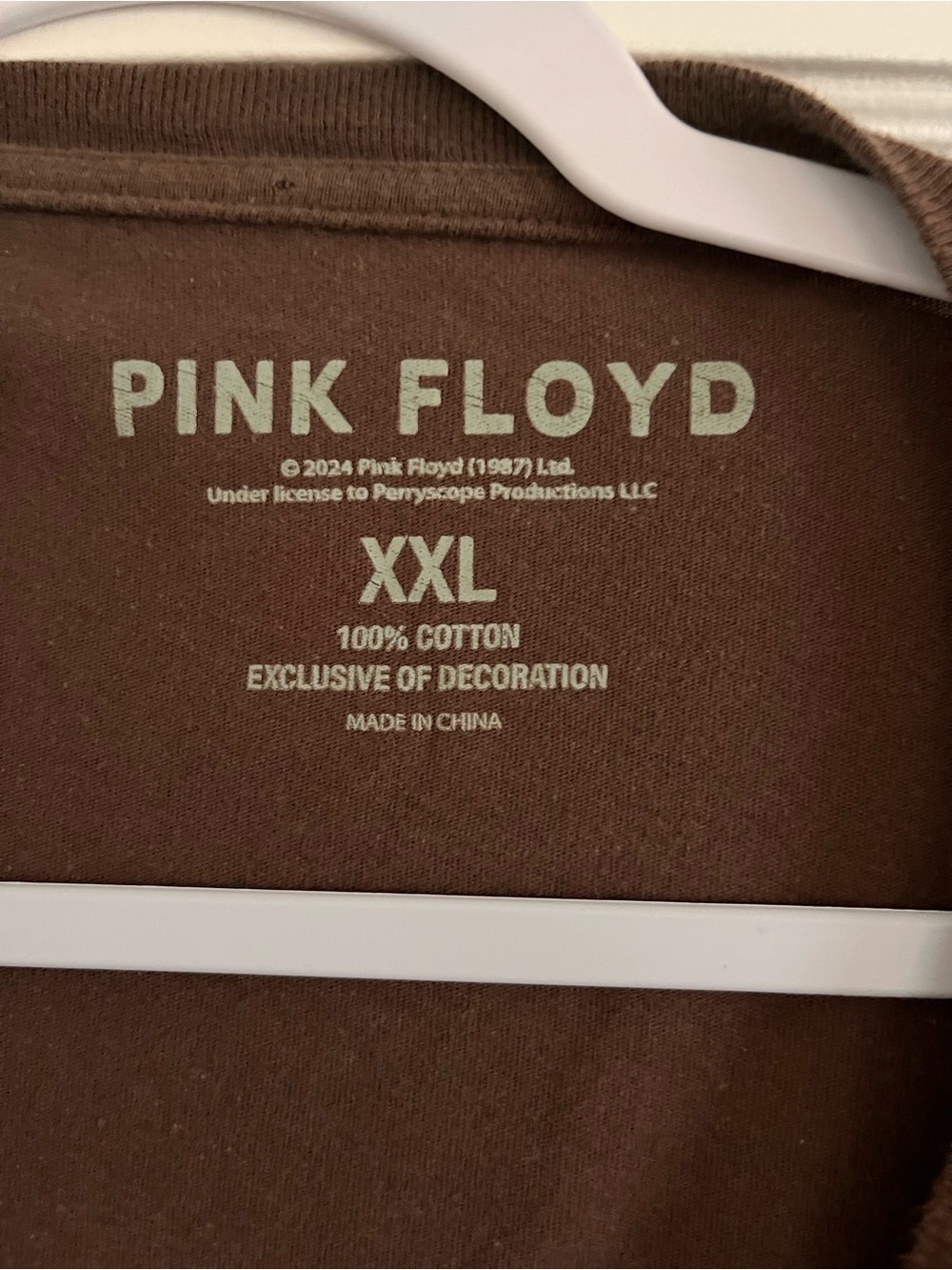 Pink Floyd Brown Short Sleeve Tee with Colorful Psychedelic Print - Picture 2 of 5